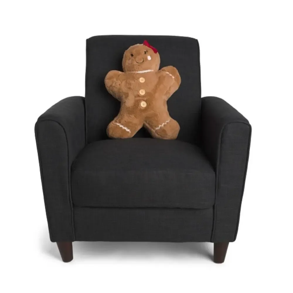 Martha Stewart Gingerbread Family Set of 3 Boy/Girl/Child Christmas Pillows NWT